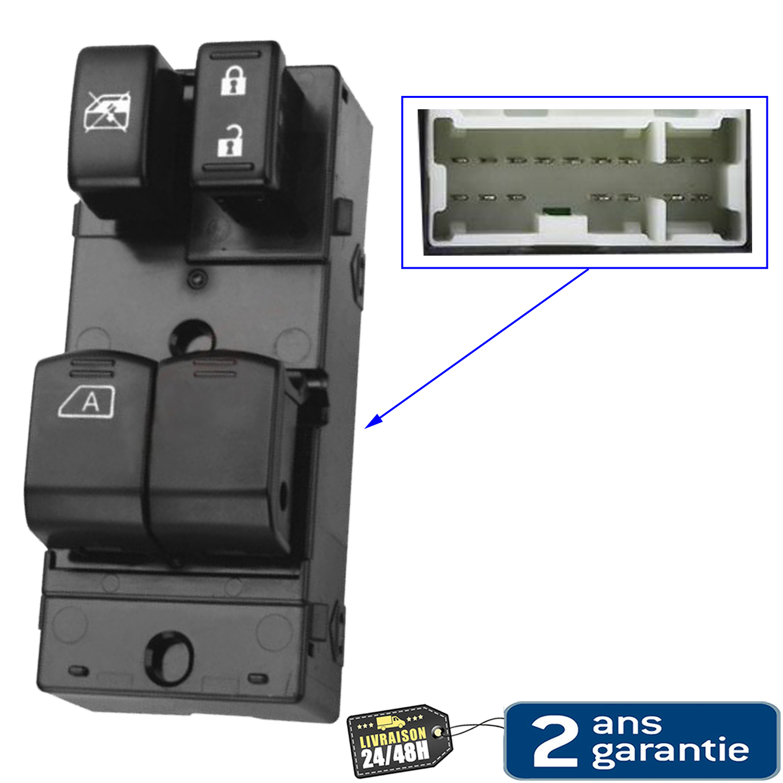 Platine de lève-vitre avant gauche pour aérer votre habitacle de Note E12
