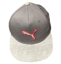 Puma Speckle Grey White  Red Snapback Youth Cap Hat