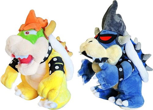 Super Mario Bros Bowser King Koopa Plüschtier Stoffpuppe Kinder Spiel Geschenk blau