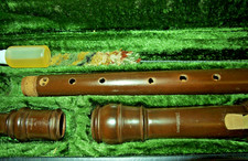 Möllenhauer recorder TENOR with care set double hole VERY NICE