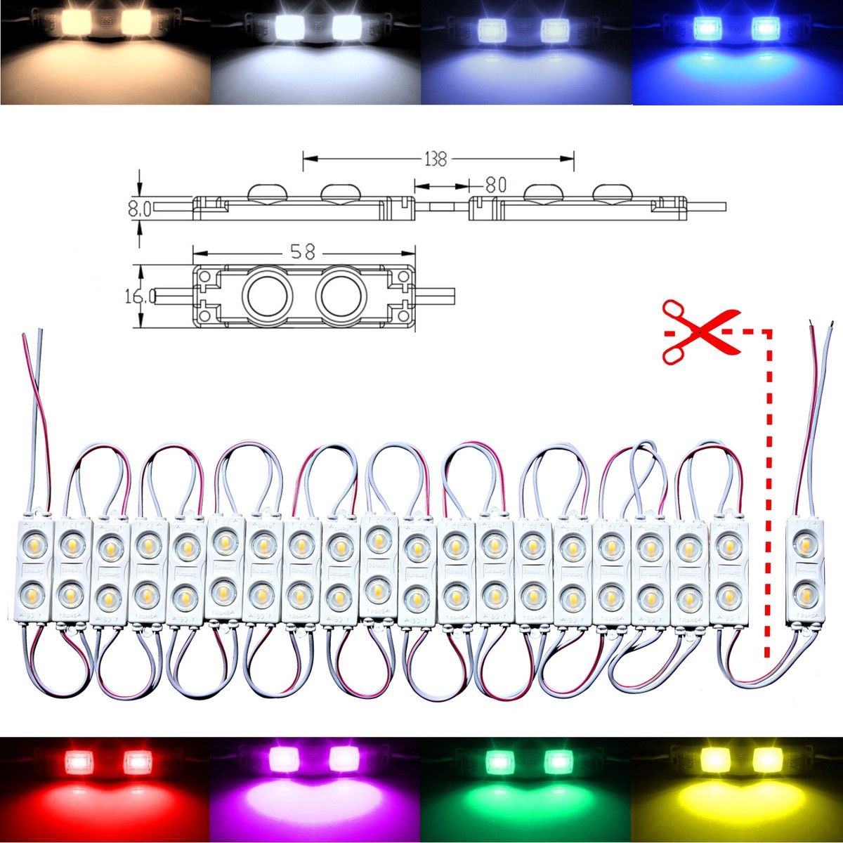 FOLGEMIR 5m Kalt Weiß LED Bett Nachtlicht, flexible LED Beleuchtung mit