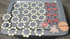 WALLIES Wallpaper Cutouts Pre-pasted 26 SCRAPBOOKING Variety Flowers Butterflies