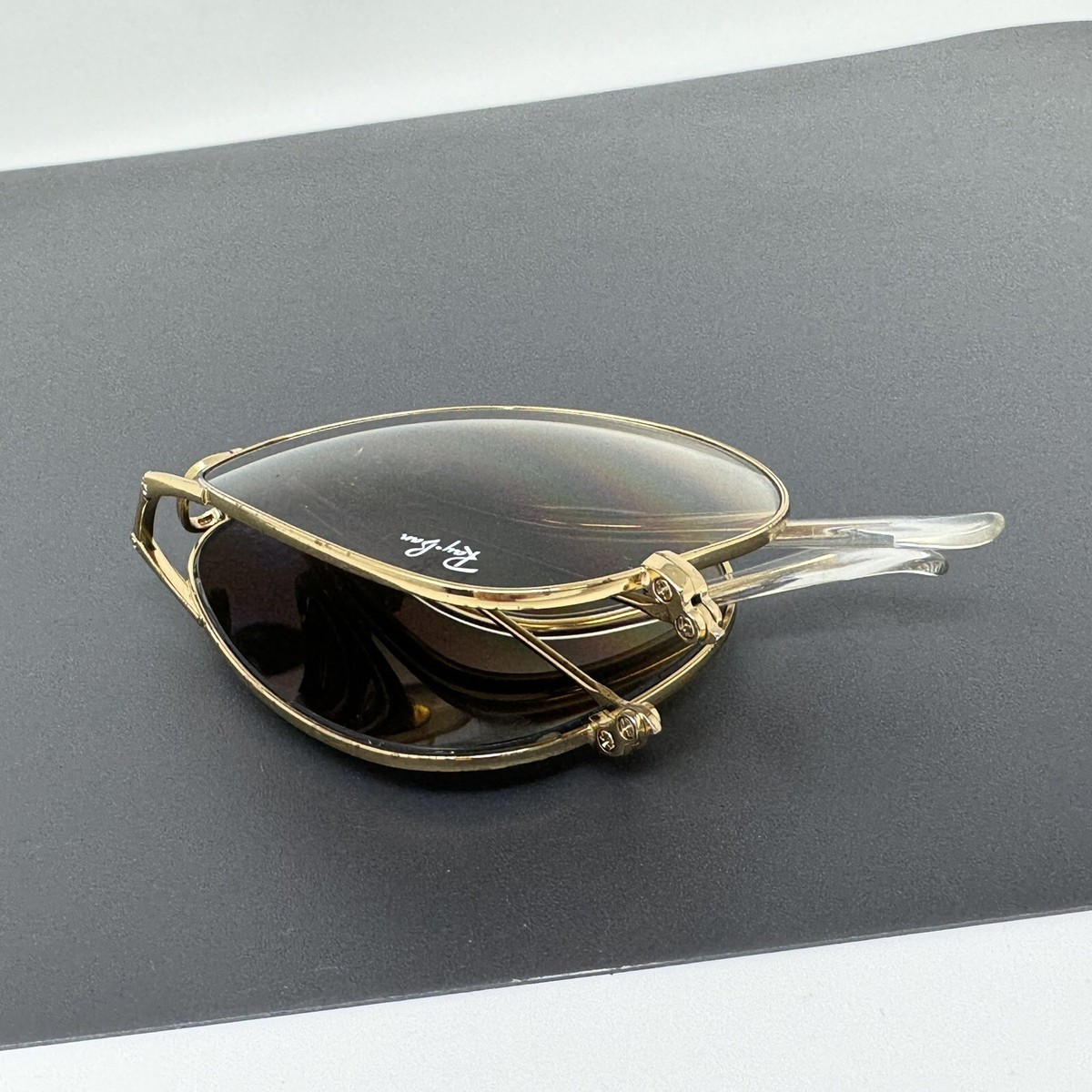 Ray Ban RB 3479 Gold Aviator Folding Sunglasses | eBay
