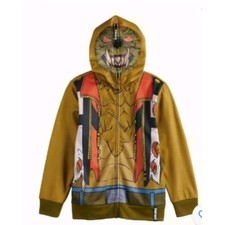 FORTNITE DIRE BOD Boys Hoodie Jacket Medium Mesh Masked Full Zip Fleece Cosplay
