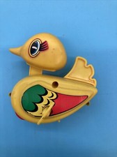 Vintage Wind Up Yellow Duck Used Untested