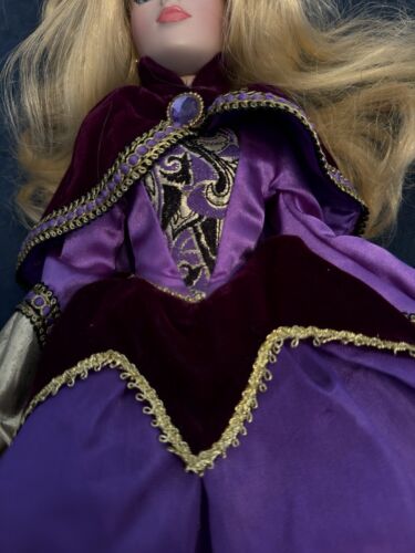 Brass Key Disney Sleeping Beauty Aurora Purple Dress 16" Porcelain Doll - Picture 9 of 9