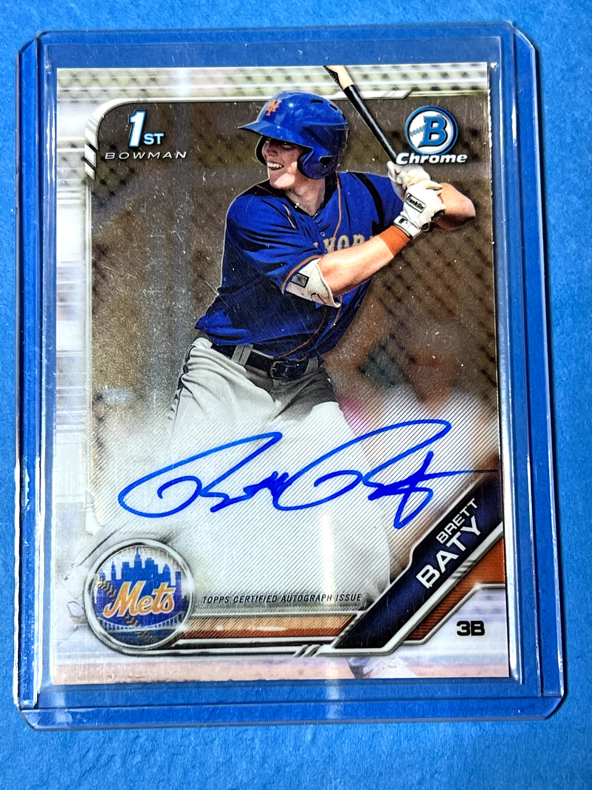 Brett Baty 2019 Bowman Chrome Draft Auto #CDA-BB - Mets -