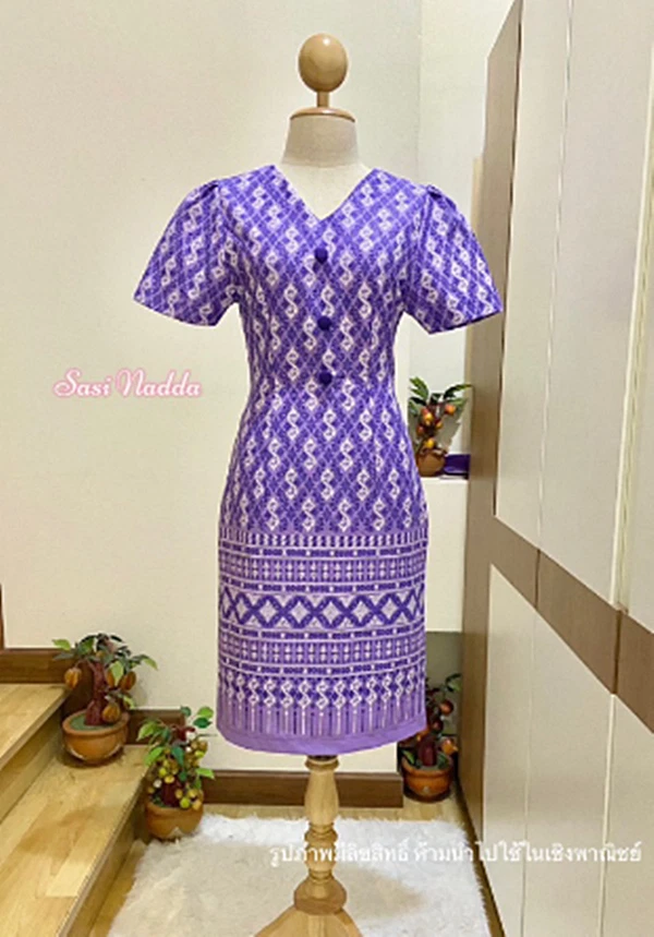 Purple cotton deals dress