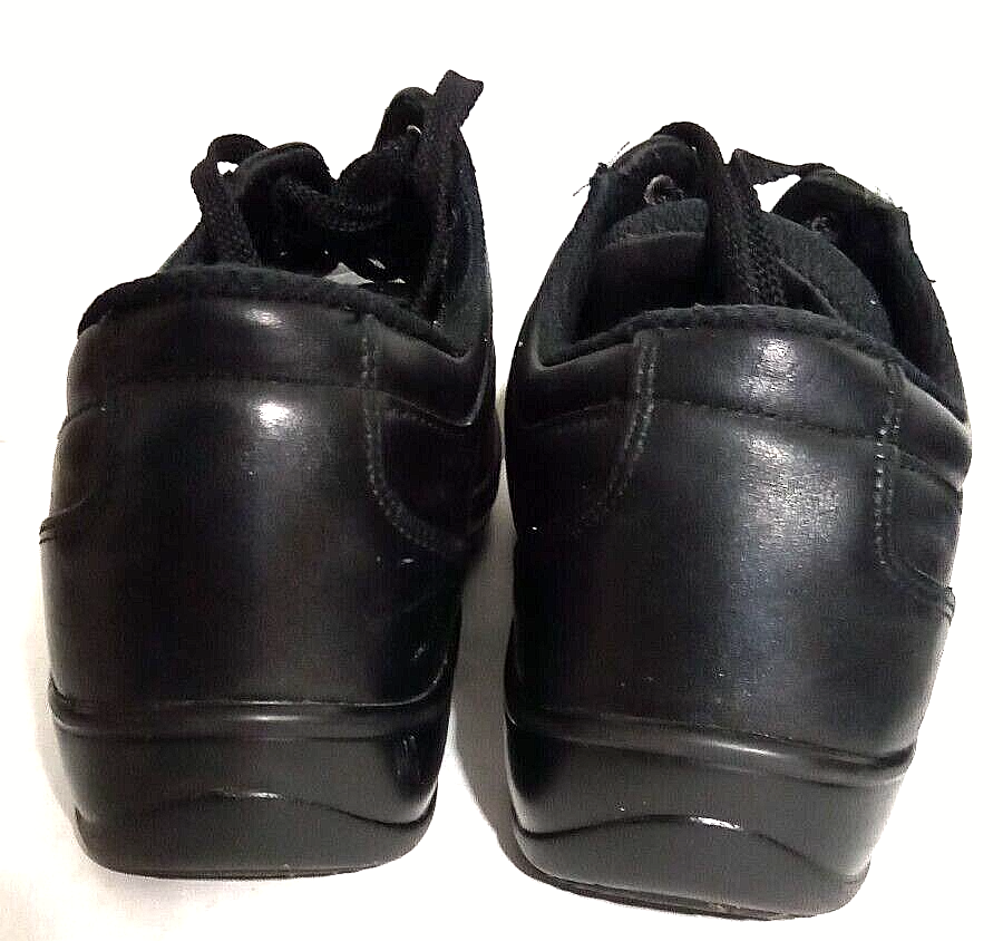 OrthoFeet 701 Womens Size 9.5 Wide Leather Lace Up Black Orthopedic