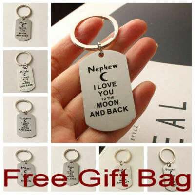 Keyring Personalised Gifts For Him Her Mum Auntie Sister Brother Dad Son UK Stok
