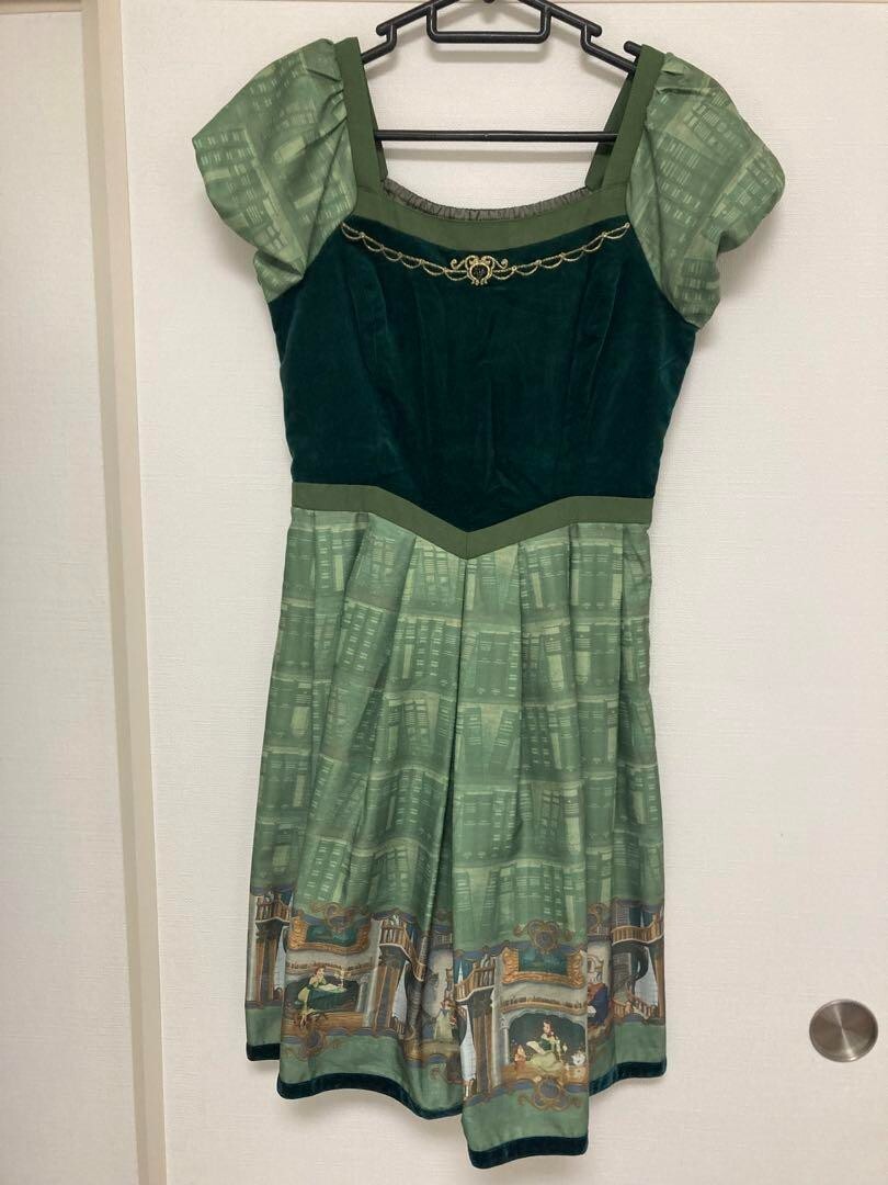 Secret Honey Disney Beauty and the Beast Library Belle dress One Piece Green  | eBay