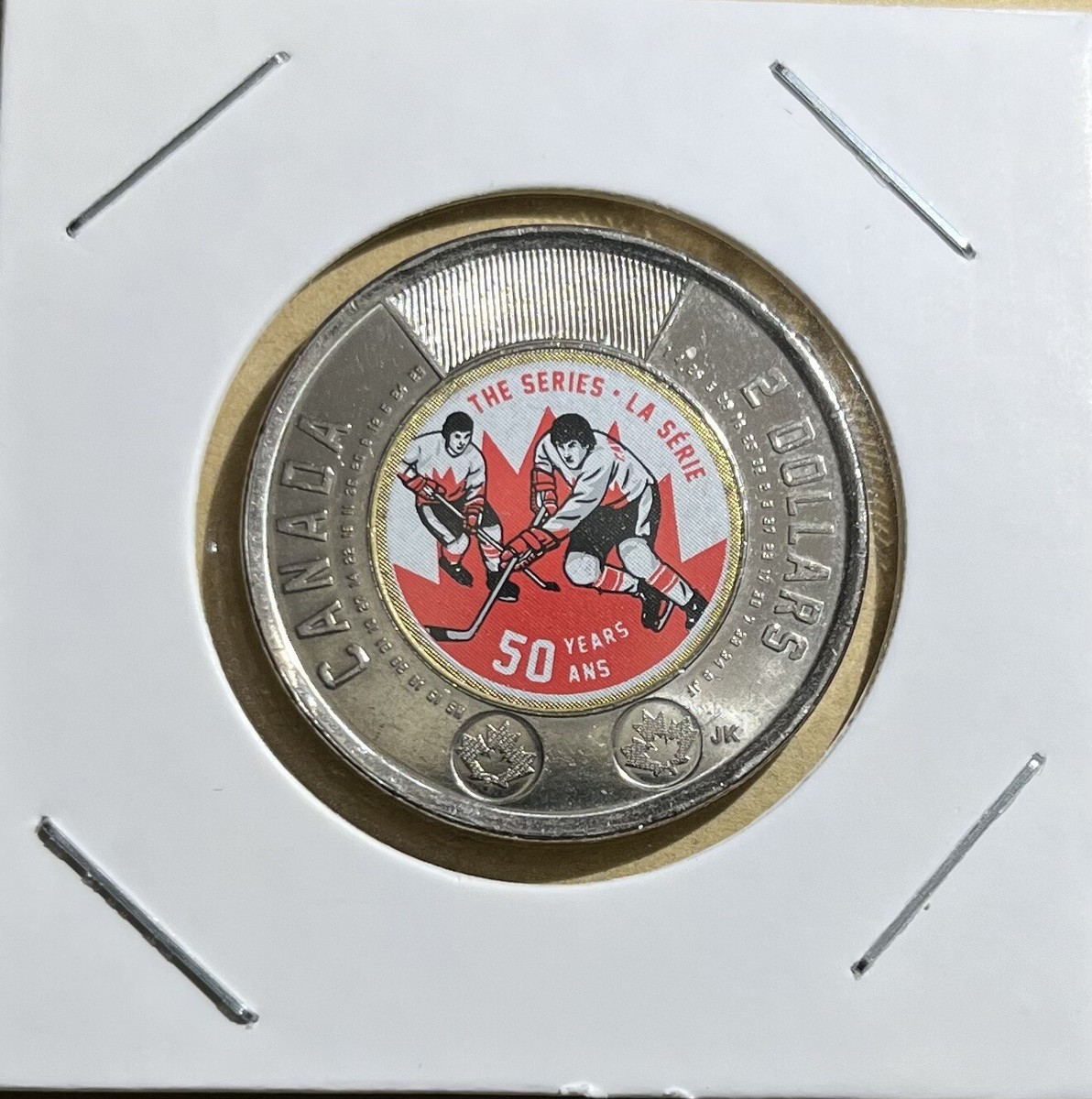 2022 Canadian $2 Summit Hockey Series 50th Anniv Coloured Toonie