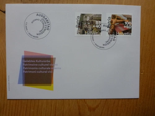 2020 SWITZERLAND CULTURAL HERITAGE FDC FIRST DAY COVER