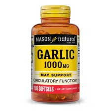 100 SOFTGELS GARLIC OIL 1000 mg CONCENTRATE lower cholesterol Supplement cardio