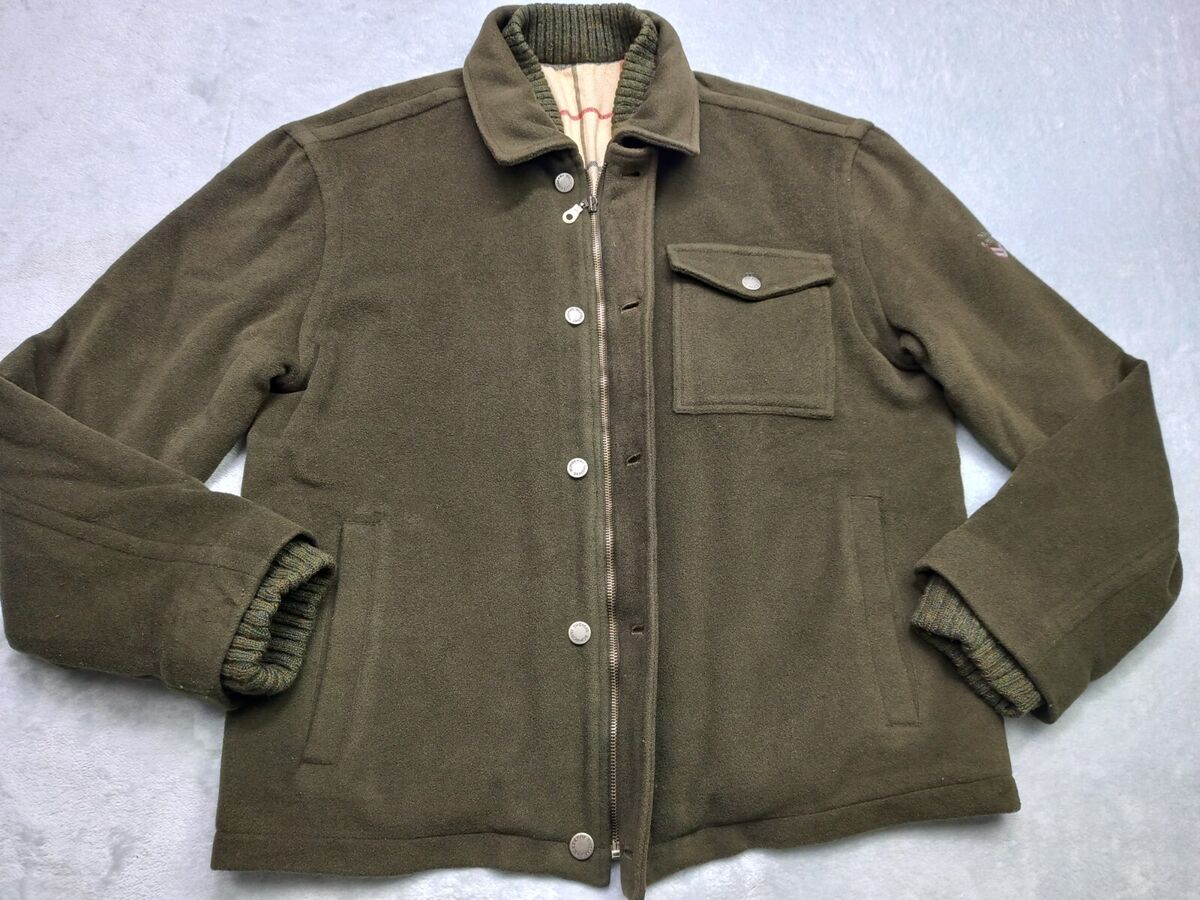 Vintage Thomas Burberry 90s Wool Bomber Jacket Green Army Vintage Thomas Burberry 90s Wool Bomber Jacket Green Army