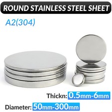 A2 STAINLESS STEEL Blank Round DISCS 304 Grade Sheet Metal Precision Laser Cut