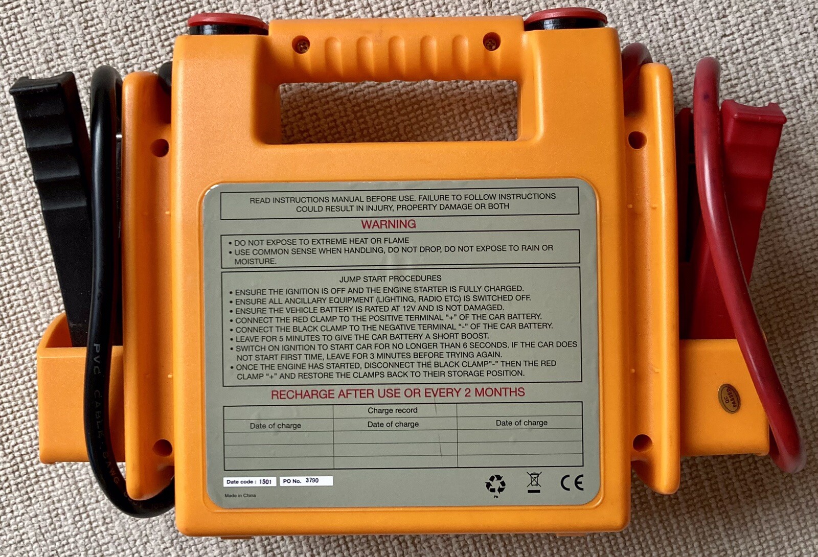 HEAVY DUTY RAC 12V 400A CAR VAN JUMP STARTER BATTERY BOOSTER CHARGER