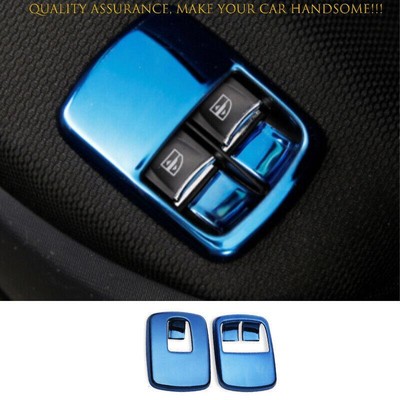 For Benz Smart Fortwo 2016-2018 Blue Steel Window Lift Lock Switch Panel Trim