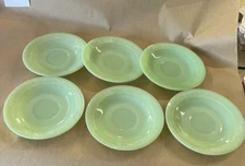 One Jadeite Jane Ray Ribbed Saucer 5 5/8 INCHES