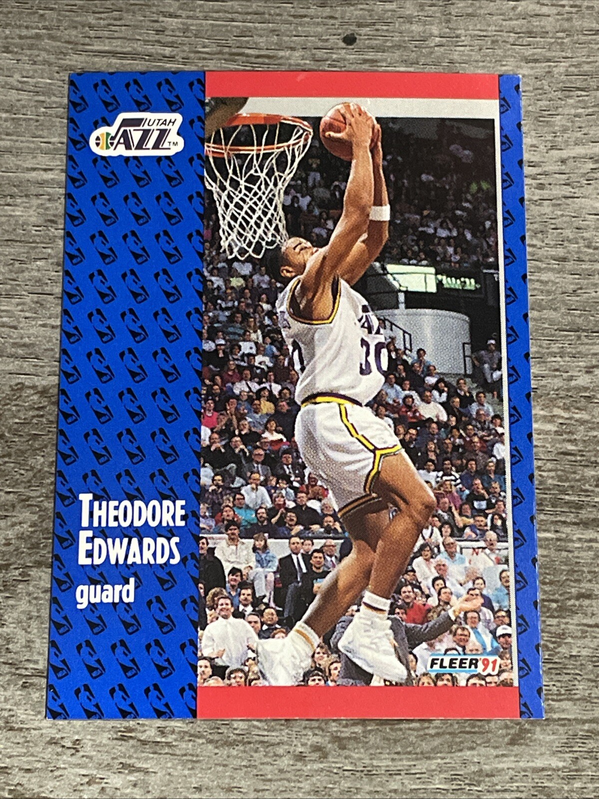 Theodore Edwards 1991-92 Fleer Jazz #199   *K989*