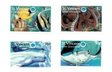 St. Vincent 1998 - UNESCO Marine Life Fish - Set of 4 Stamps Scott #2641-5 - MNH