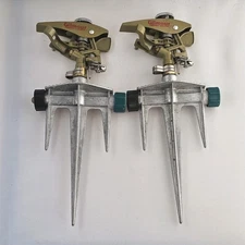 Gilmour/Ace Lot of 2 Heavy Duty Adjustable Pulse Sprinkler Head 5800 Sq Ft