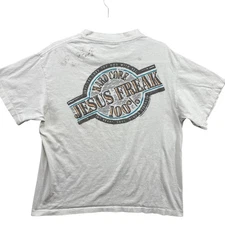 Vintage Jesus Freak Shirt Mens L Super Cru Lexington USA Christian 90's Single