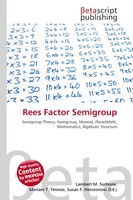 Lambert M. Surhone (U. A.) | Rees Factor Semigroup | Taschenbuch | Englisch