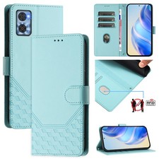Funda Protectora Para Teléfono Motorola Moto E22/E22i 4G Cuero Cubierta Abatible Patrón