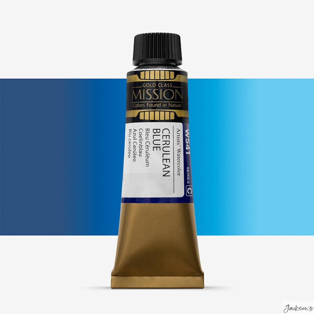 Mijello Mission Gold Watercolour Paint Tube 15ml Cerulean Blue For Artists