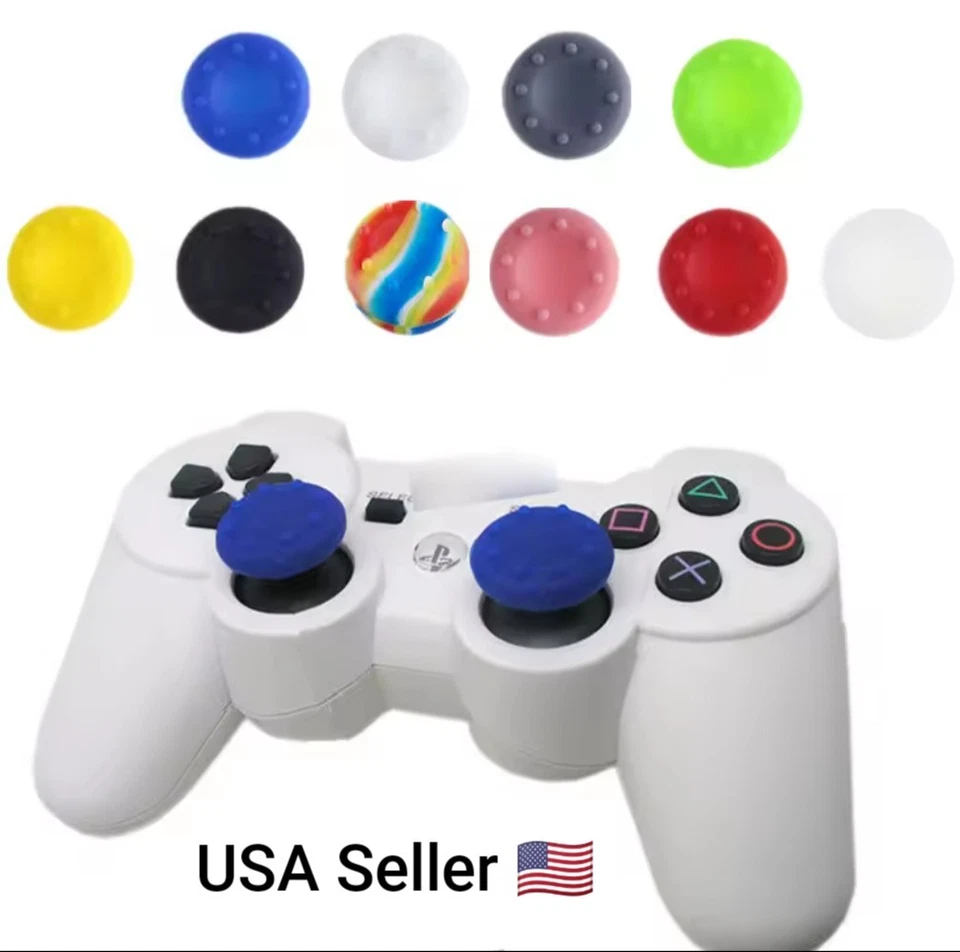 Tapas de empuñaduras analógicas para pulgar de 2 piezas para controlador Xbox Dualshock 5 4 PS4 PS3 PS5 Foto 2 de 4