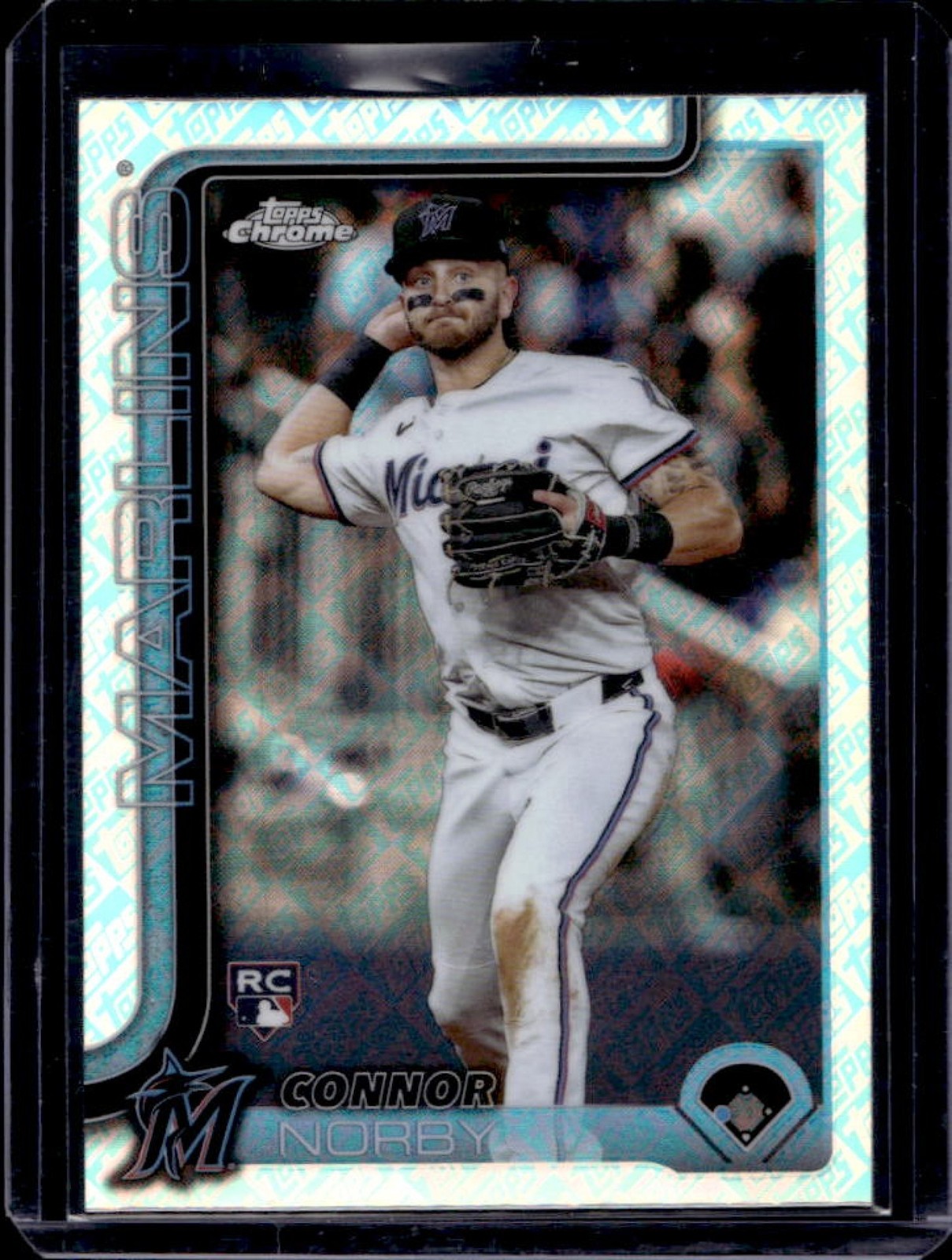 2025 Topps Chrome LogoFractor Connor Norby RC Rookie #199 Marlins
