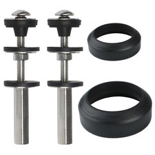 Universal Toilet Tank to Bowl Gaskets Repair kits, black, silver