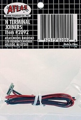 Atlas Code 55 Terminal Joiners - N Scale Nickel Silver Model Train Track - #2092