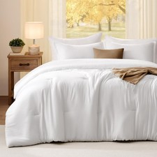 Twin Comforter Set White,2PCS Soft Lightweight Breathable Bedding Comforter S...