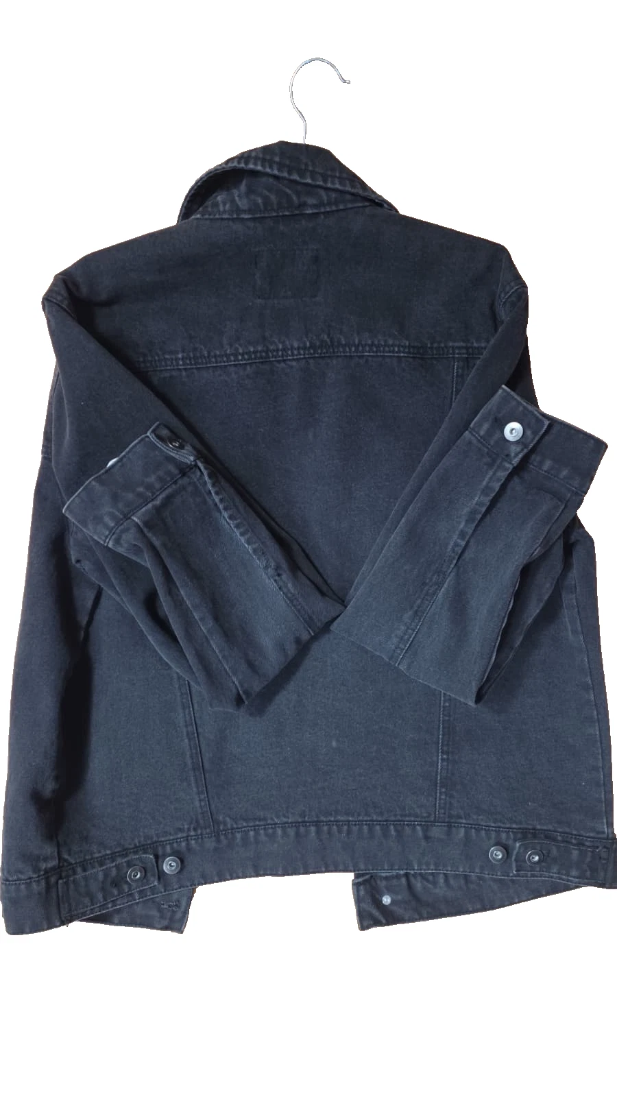 LAZER Men’s Black Denim Jacket -Size Large -Full Button Classic Fit-New With Tag image 5