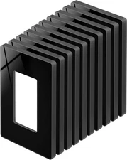 BESTTEN 10 Pack Black Screwless Wall 1 Gang 10PK, Standard Size Gloss 