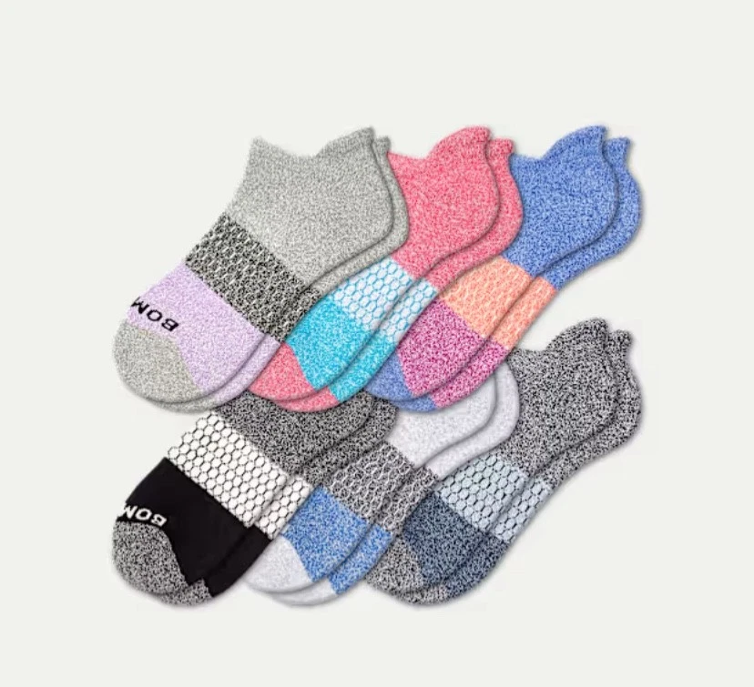 NWOT - Bombas Women's Tri-Block Ankle Sock 6-Pack