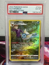 Vaporeon TG02/TG30 Swsh09: Brilliant Stars Trainer Gallery Holo PSA 6 on eBay