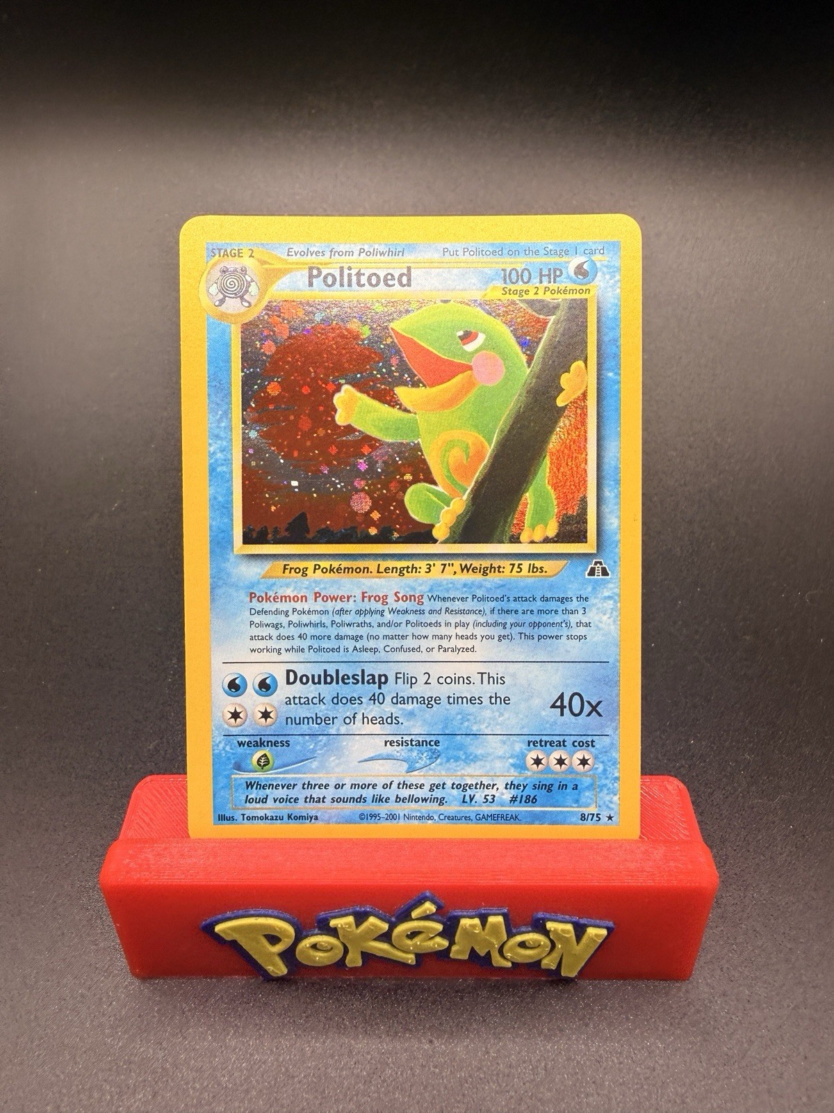 Politoed - 8/75 - Pokemon Neo Discovery Unlimited Holo Rare Card WOTC NM