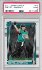 2021 Donruss Optic Trevor Lawrence Rated Rookie Card RC #201 PSA 9 MINT Jaguars. rookie card picture