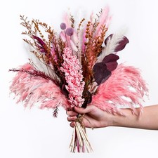 Natural Preserved  Dried 17 inch Flower Bouquet Real Dried Flower Arrangeme...