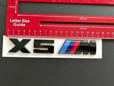 For Bmw X5m Badge In Gloss Black Emblem Set M Power