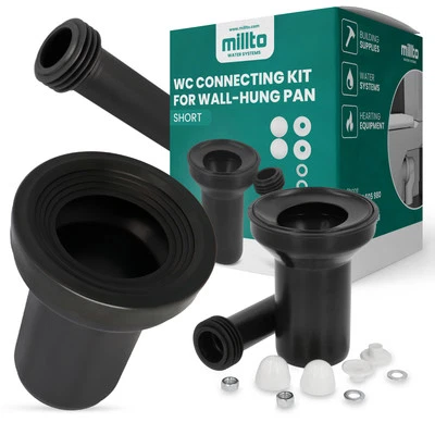Millto™ WC-Anschlußset Wand Spülrohr Ablauf Anschlussrohr Anschlussgarnitur Kurz