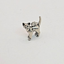 Vintage .925 PLATA ESTERLINA Dije "Gato" DIJE Para Pulsera Dije