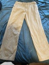 Carhartt Khaki Canvas Workwear Pants Cotton Regular Fit Straight Leg Pockets XL