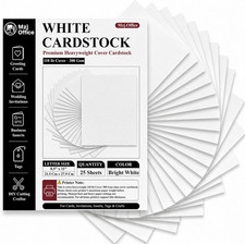 Card Stock Paper 8.5 x 11 White 110 lb Cover 300 GSM Cardstock