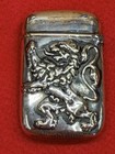 Vesta Match Safe Vintage Lion