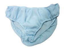 Vintage Panties Bottoms Semi-Sheer Chiffon Light Blue Size Large 14-16 