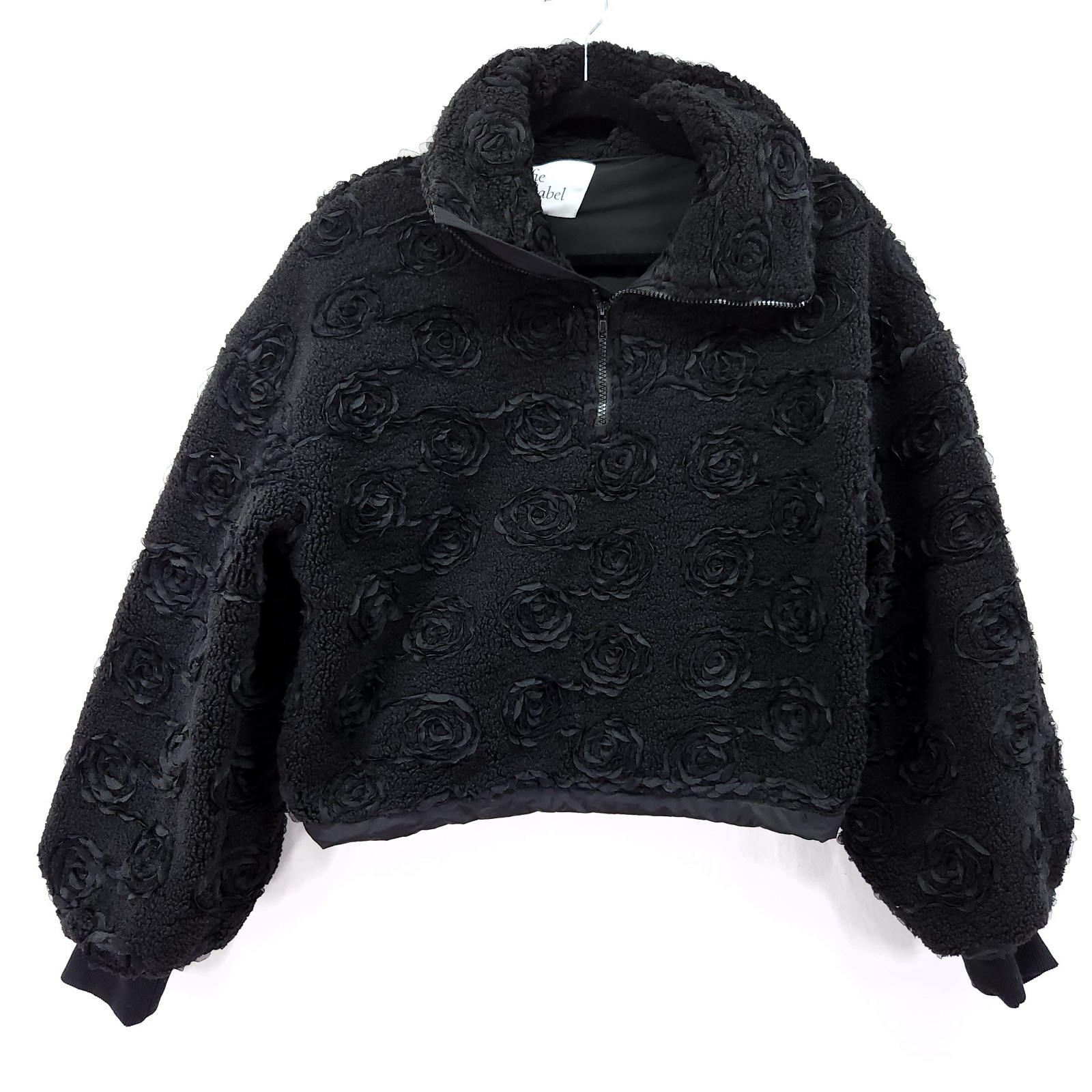 Sofie the Label Black Rose Jacket Small Half Zip … - image 1